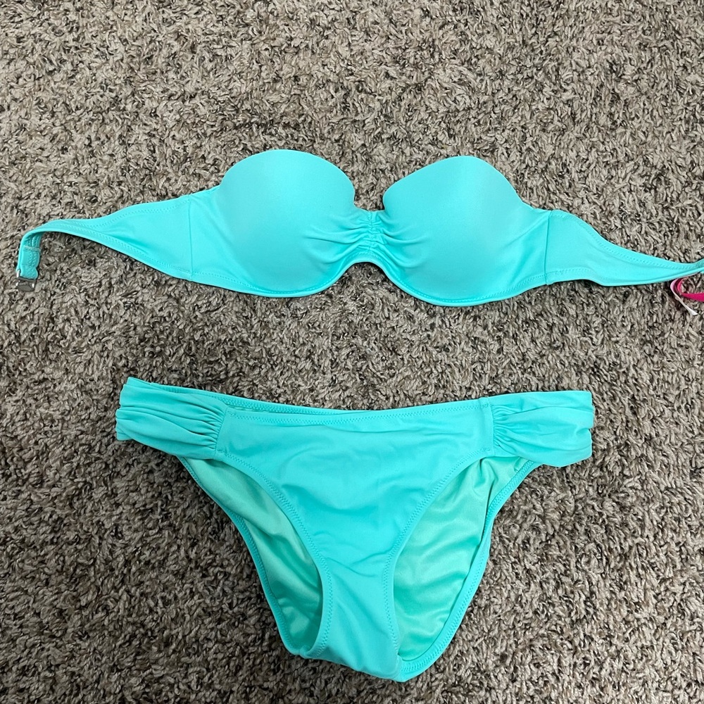 Victoria secret aqua blue bikini